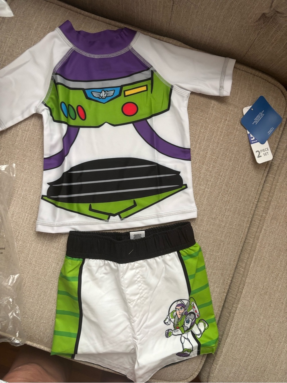 Licensed Buzz Lightyear Kids Swim Set - White, Green